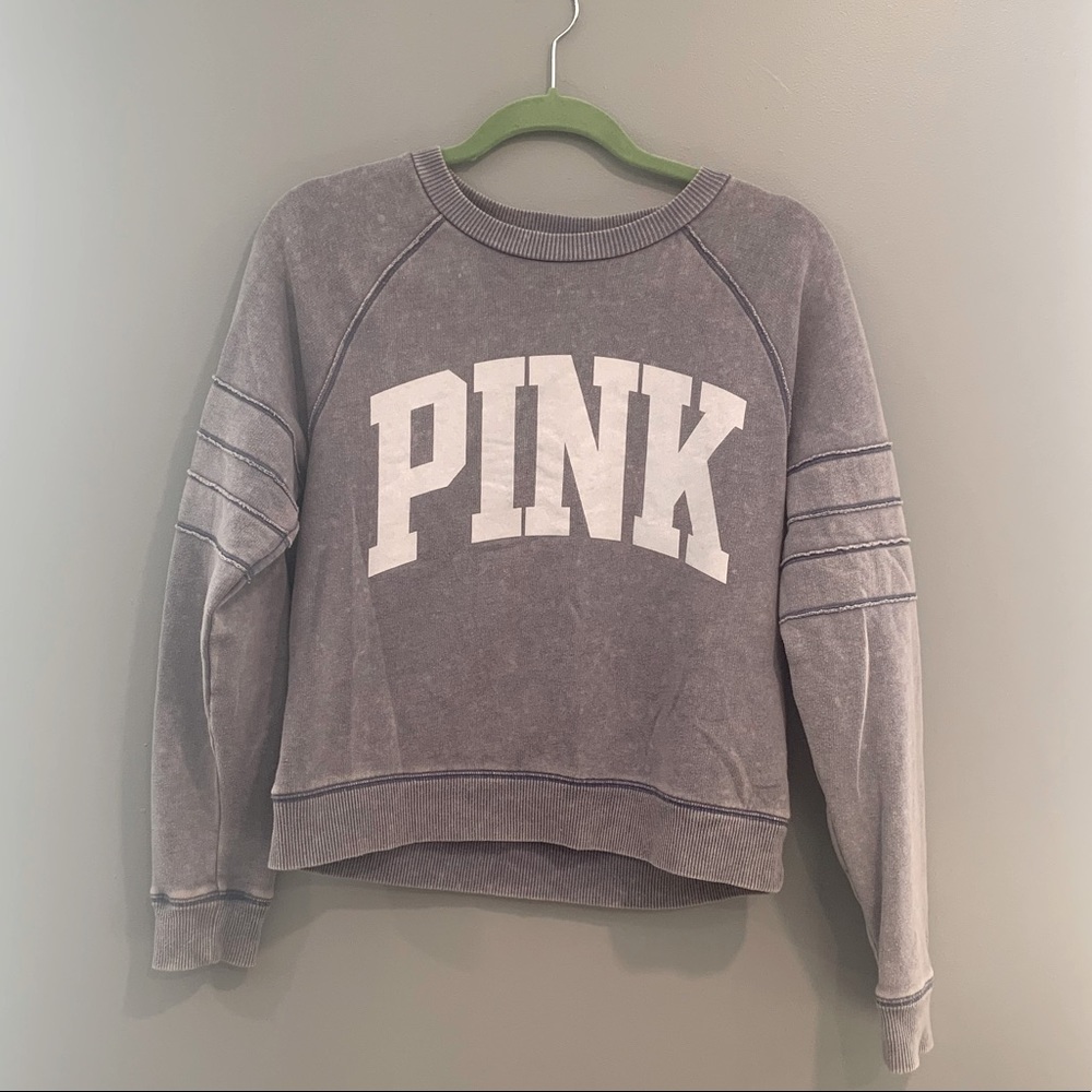 Grey PINK Pullover